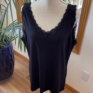 Style & Co. Black Tank with Lace Detail